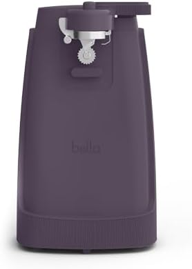 bella Electric Can Opener, Automatic One-Touch, Plum