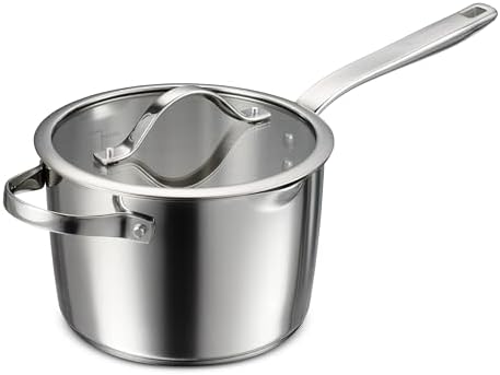 Tramontina Tempo Tri-Ply Base Stainless Steel 4-Qt Large Sauce Pan with Lid