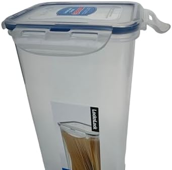 LocknLock Easy Essentials Pantry Airtight Rectangular Tall Food Storage Container, Pasta Box 68-oz/ 8.5-cup (Pack of 2)