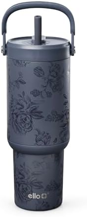 Ello Oasis Go+ 26oz Insulated Stainless Steel Tumbler with Straw, Porcelain