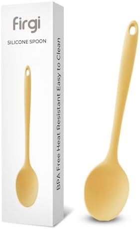 Multi Platinum Silicone Cooking Spoon for Baking, Scraping & Mixing, 100% Food Grade Colorful Silicone Kitchen & Serving Utensils, Heat Resistant, Non-Stick Cookware - 11.4 inch Butter Yellow