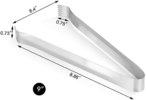 New Star Foodservice Commercial-Grade Pom Tongs (9-Inch - 6 Pack)