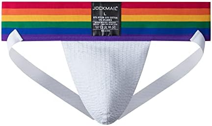 JOCKMAIL Mens Briefs Jockstrap Athletic Supporter Men Jockstrap Rainbow Men Sport Underwear Jockstrap for Gym Sport