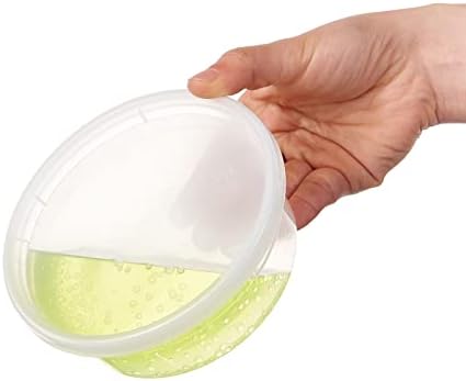 [48Set-8oz] Plastic Deli Food Storage Containers With Lids Disposable Clear Small Togo Jars Bowls For Soup, Meal Prep, Slime | BPA Free | Stackable | Leakproof | Microwave | Dishwasher | Freezer Safe