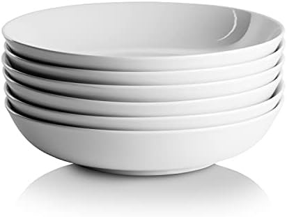 10 Strawberry Street Simply White 36 Oz Pasta/Dinner Bowl, Set of 6