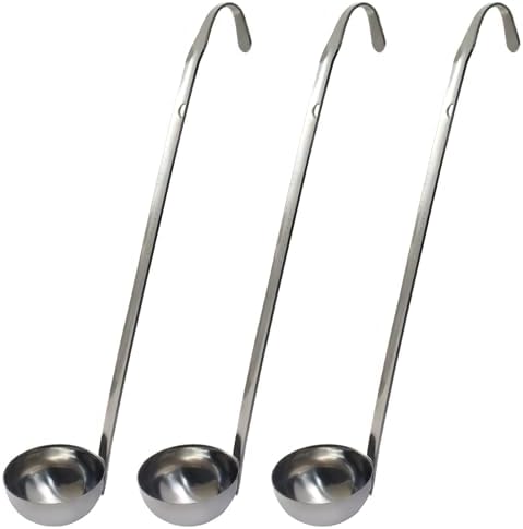 Hitefu 3 Pcs Stainless Steel Soup Ladle Set, 1 oz