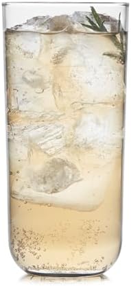 Libbey Polaris Tumbler Glasses, Axis, 17.75-ounce, Set of 8