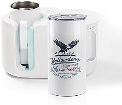 PYD Life 4 Pack Sublimation Tumblers Mugs with Printable Handle 20 OZ