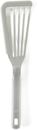 Calphalon Prime Slotted Fish Turner, Kitchen Flipping Spatula, Slotted Spatula, Stainless Steel Slotted Turner with Silicone High-Heat Resistant Handle, Cookware for Flipping and Draining (Taupe)