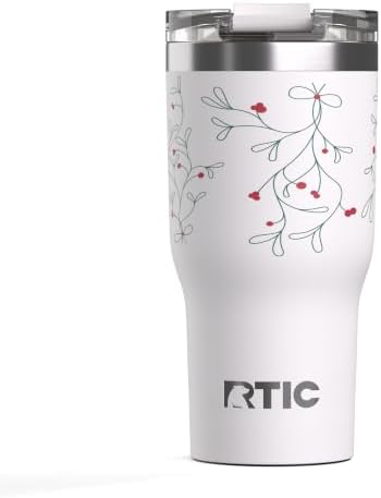 RTIC 20oz Essential Tumbler with Lid, Ceramic Lined, Mistletoe