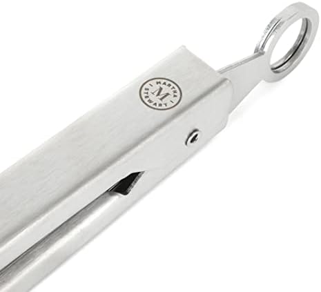 Martha Stewart Richburn 9-Inch Stainless Steel Kitchen Tongs – Durable and Heat-Resistant Cooking and Serving Tool