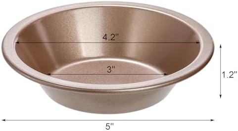 8 Pack Mini Pie Pan Set, 5 Inch Reusable Nonstick Individual Dish Pies Plate Carbon Steel Pie Tins Small Round Metal Bakeware for Baking Pot Pies, Cakes, Quiches, Tarts, Desserts, Christmas