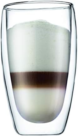 Bodum 15oz Pavina Double Wall High-Heat Borosilicate Glass, Set of 2, Clear