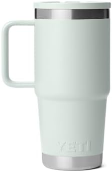 YETI Rambler 20 oz Travel Mug with Flip Straw Lid – Stainless Steel, Vacuum Insulated, Leakproof, Cup Holder Friendly, Ridgeline