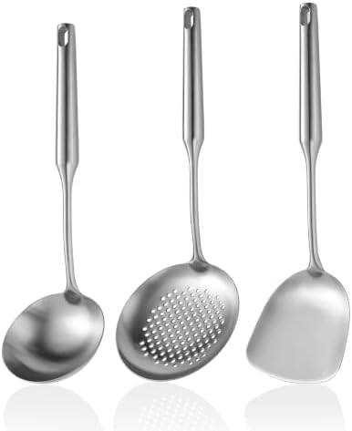 Wok Utensils for Carbon Steel Stainless Steel Wok Spatula Wok Tools