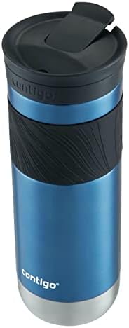 Contigo Byron Vacuum-Insulated Stainless Steel Travel Mug,20oz - Leak-Proof Lid,BPA-Free,Blue Corn - Perfect Reusable Cup for Coffee or Water; hot and cold beverage holder,(Pack of 4)