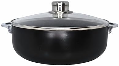 IMUSA 4.4 Qt Bistro Cera Aluminum Speckled Black Ceramic Caldero Oven Safe