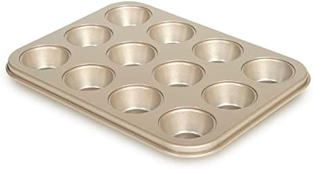Glad Mini Muffin Pan Nonstick - Heavy Duty Metal Cupcake Tin with Small Baking Cups, Mini 12-Cup (Pack of 6)