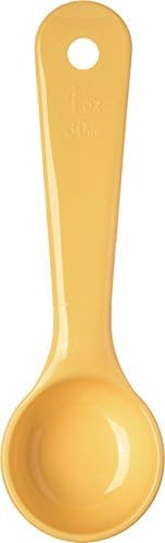 Carlisle FoodService Products Measure Miser Solid Measuring Spoon with Short Handle, 1 Ounce, Yellow (Pack of 5)