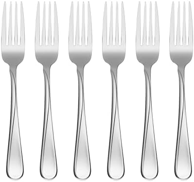 Oneida Flatware Flight Dinner Forks 18/0 Silverware Set for 6, (6-Piece)