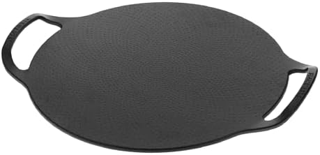 Victoria 15-Inch Cast Iron Comal Pizza Pan with 2 Side Handles, Preseasoned with Flaxseed Oil, Made in Colombia