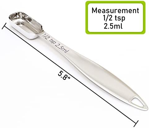 2PCS 1/2tsp(2.5ml) Measuring Spoon, Stainless Steel Measure Teaspoon
