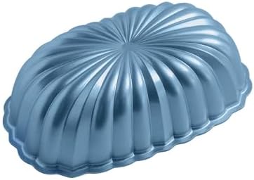 Nordic Ware Formed Fluted Loaf Pan, 6 Cups, Twilight Blue