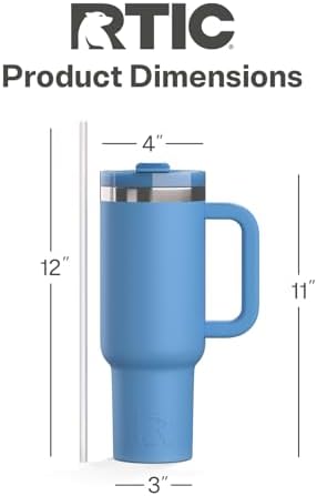 RTIC 40oz Road Trip Tumbler, Insulated, Ceramic Lined, Denim