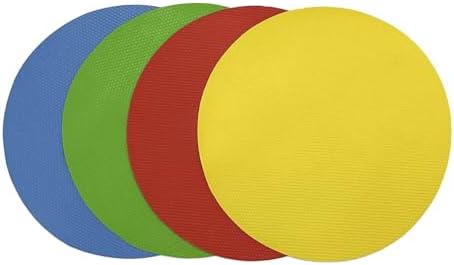4 Pack Rubber Jar Opener Grippers, 4.9 Inch Round Bottle Opener, Jar Opener for Seniors with Arthritis(Blue,Red,Green,Yellow)