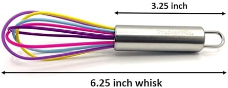 Small Silicone Whisk for Cooking & Mixing (6 inches)