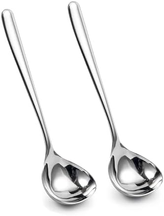 IMEEA 8-Inch Gravy Ladle SUS304 Stainless Steel Serving Ladle, Set of 2
