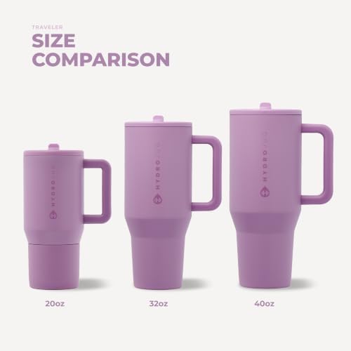 HydroJug Traveler 32oz, Insulated Tumbler with Handle & Straw, Pixie