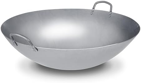 Craft Wok Extra Large 21-Inch Heavy Canton Style Hand Hammered Carbon Steel Wok (Round Bottom) / 731W194X