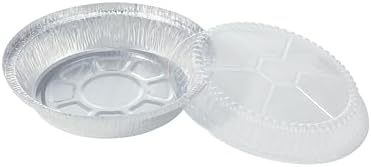 Waytiffer 40pack Disposable 9" Round Aluminum Foil Pans with Clear Lids