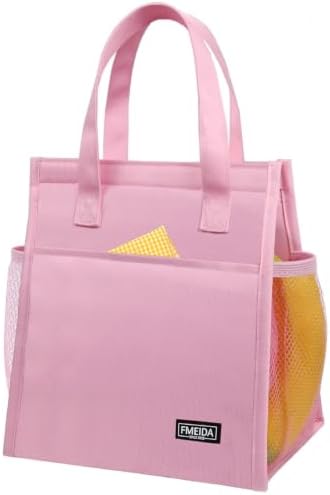Fmeida 9L Insulated Lunch Bag Women, Reusable Cooler Tote Thermal Snack Bag