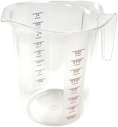 Winco Clear 4 qt Plastic Measuring Cup