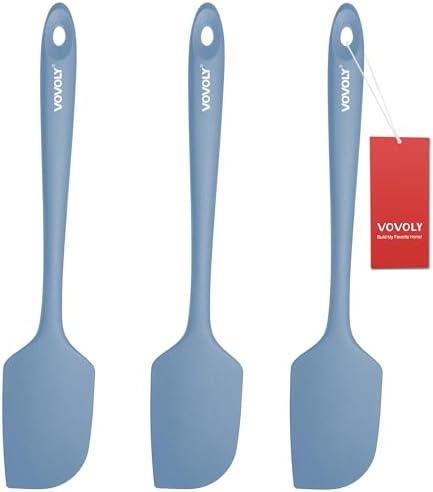 3 Pack Large Silicone Spatula for Kitchen,600°F Heat resistant Rubber Spatulas for Baking,Cooking, Scraping,and Mixing,Non Stick Kitchen Utensils, BPA Free, 11.2 IN, Starry Blue