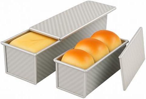 Pullman Loaf Pan with Lid, 2-Pack, 13x5 and 8.4x4.8 Inch