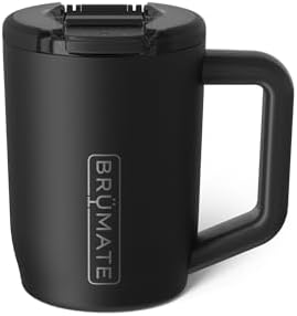 BrüMate Müv - 15oz 100% Leak Proof Insulated Coffee Mug with Handle & Lid - Stainless Steel Coffee Travel Mug - Double Walled Coffee Cup (Matte Black)