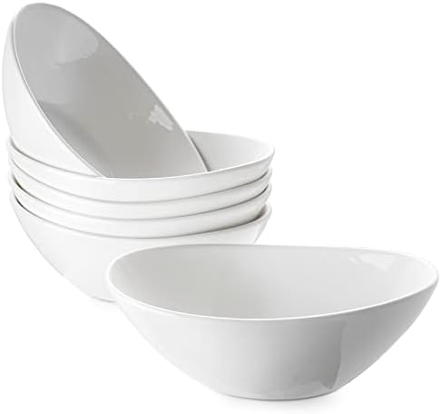 DOWAN 7" Small Serving Bowls Set of 6, 15 OZ Oval Serving Dishes