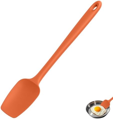 U-Taste 14" Long Silicone Spoonula, 600°F High Temp Spoon Spatula, Orange