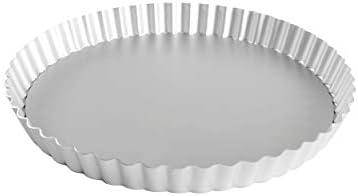 Fat Daddio's PFT-95 Round Fluted Tart Pan, 9.5 x 1 Inch