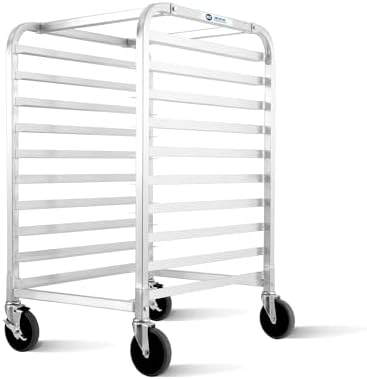 BIEAMA 10-Tier Full Size Sheet Pan Rack, NSF Aluminum Bun Pan Rack