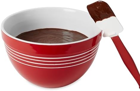 Rubbermaid Commercial Products High Heat Resistant Silicone Heavy Duty Spatula/Food Scraper 9.5-Inch 500°F Heat Resistant Red Handle for Baking/Cooking/Mixing Commercial Dishwasher Safe