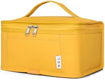 NOL Small Lunch Bag Mini Lunch Box Insulated Lunch Bag for Men/Women Leakproof Cooler Tote Bag Lightweight Nylon Waterproof Lunch Box For Work, Earth-yellow