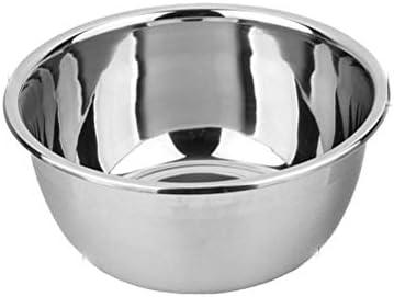 meleg otthon Stainless Steel Bowl,1.5QT Salad Bowl,Metal Bowls,Stainless Steel Basin, Deeper Edge Mirror Finish Dishwasher Safe bowl (S)…