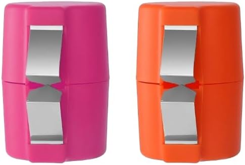 Premium PP Egg Shell Opener & Cracker, Clean Crack Egg Tool with Built-In Separator, Fits Multiple Egg Sizes, Dishwasher Safe Kitchen Gadget for Raw & Soft-Boiled Eggs, 2 Pcs (Rose Red & Orange)