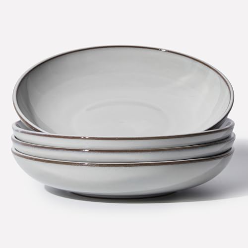 Pokini 8.75'' Ceramic Pasta Bowls Set of 4, Salad Bowls Pasta Serving Bowls