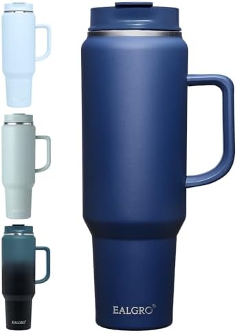 EALGRO 50 oz Tumbler with Handle, Insulated Tumblers with Lid and Straw