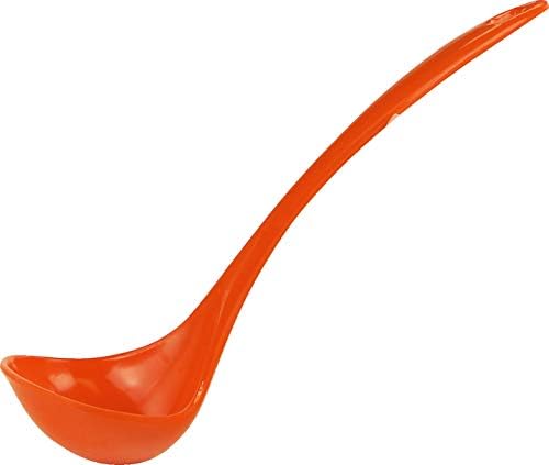 Reston Lloyd Melamine Soup Ladle Kitchen Utensil, Premium Quality Utensil with Heat Resistant Ergonomic Handle, Durable BPA-Free Plastic, 10.5 inch long, 6pc Set, Orange